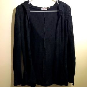 Long sleeve cardigan with hood